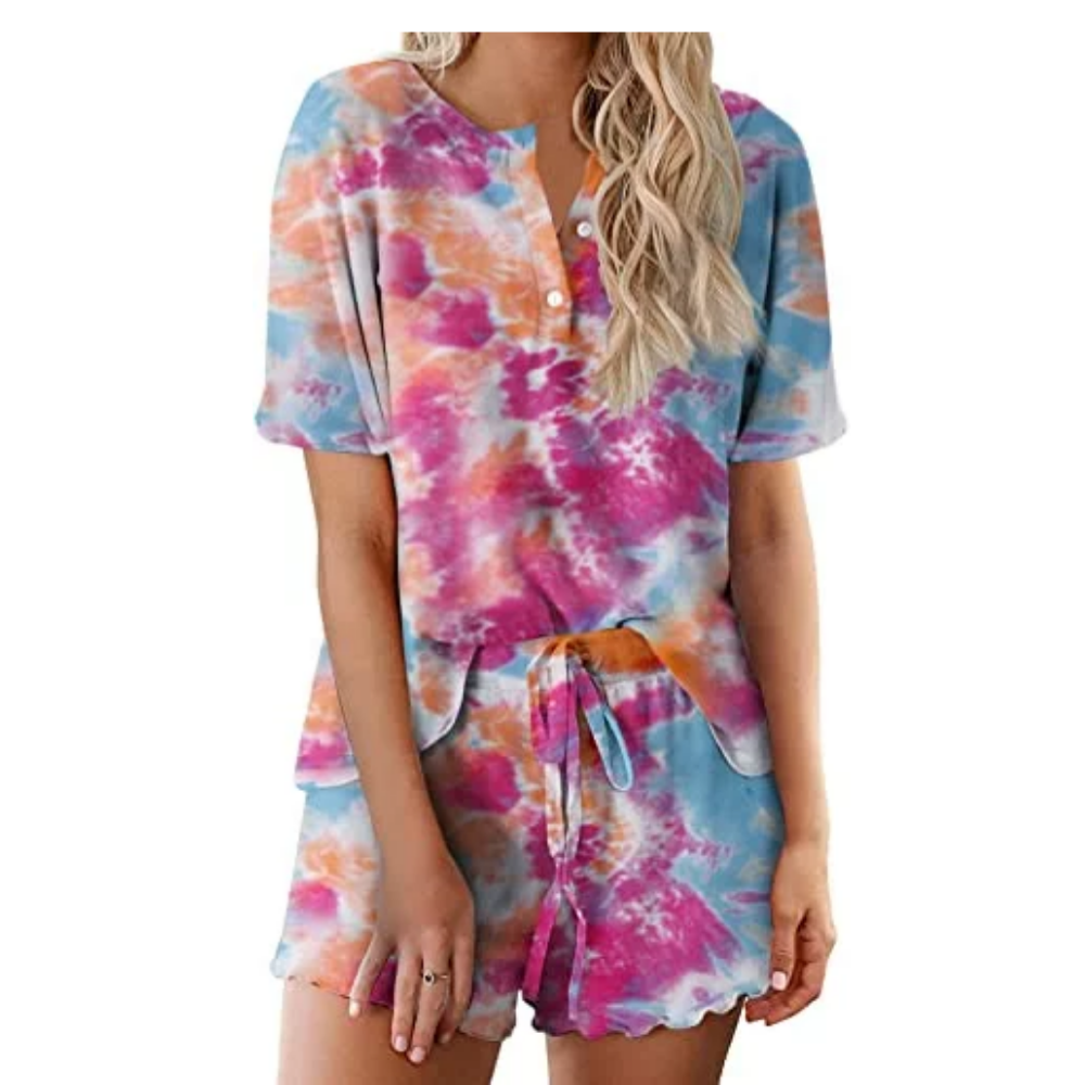 Tie Dye Sleepwear Pajamas Set For Women-Original Pajamas