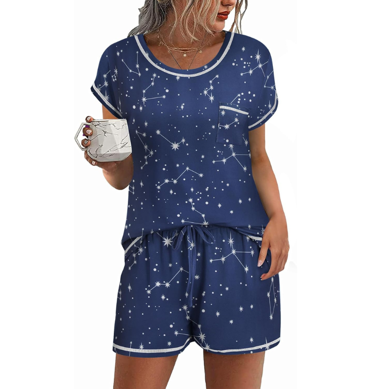2 Piece Short Sleeve Top And Shorts-Original Pajamas