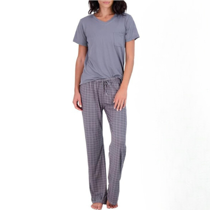 Short Sleeve Top With Comfy Pants Set-Original Pajamas