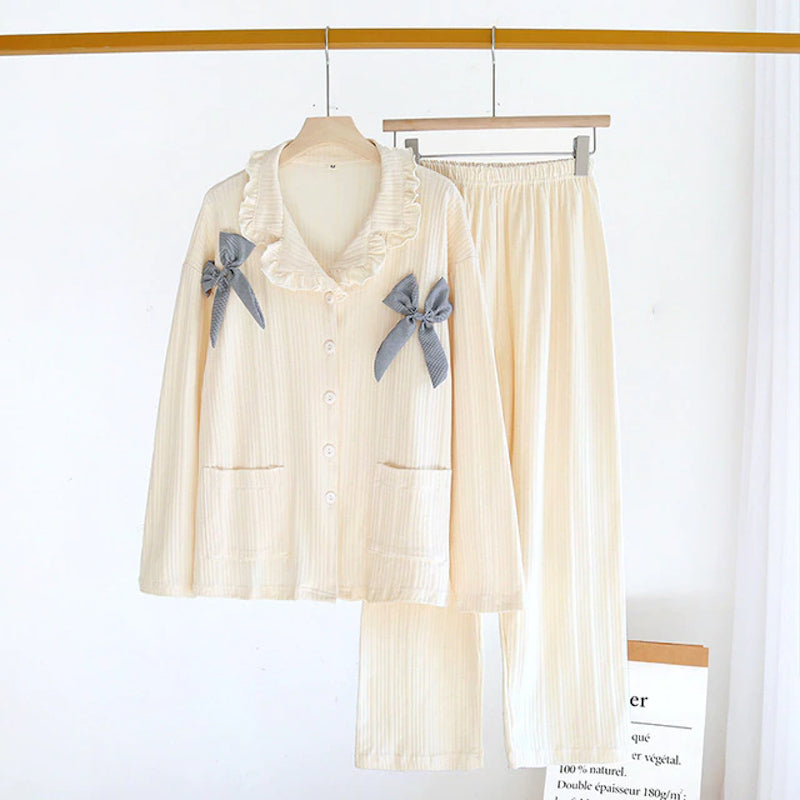 Ladies Long-Sleeved 2 Piece Pajama Set-Original Pajamas