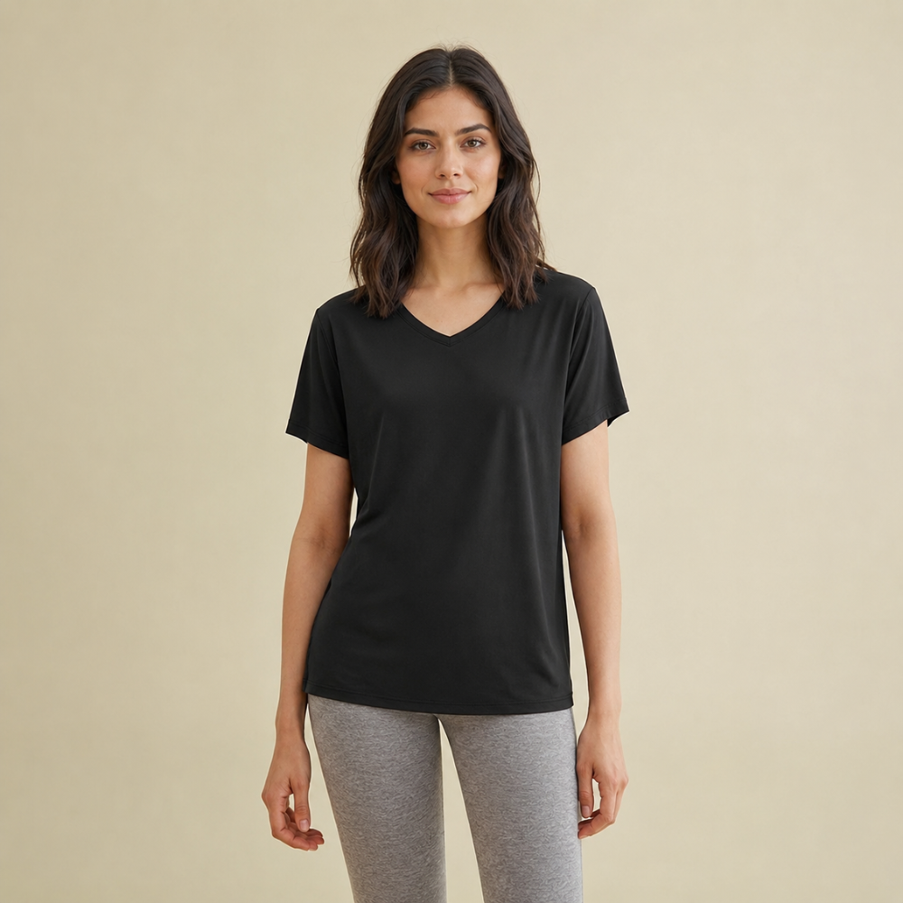 Women V Style Short Sleeve Pajamas Top