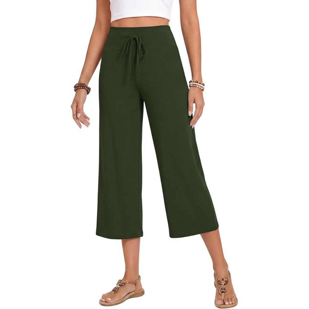 Wide Leg Palazzo Lounge Yoga Capri Pants For Women