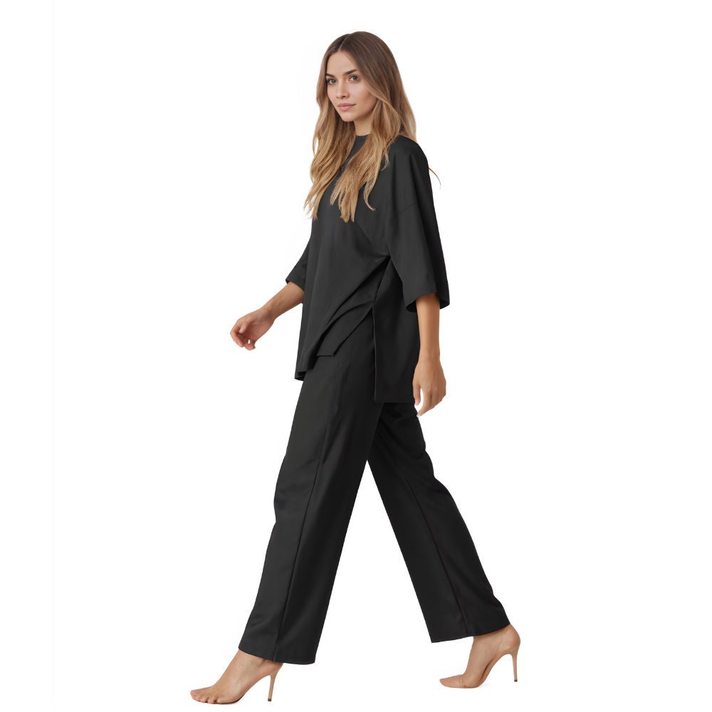 Short Sleeve Tops And Long Pants Loungewear Set For Women