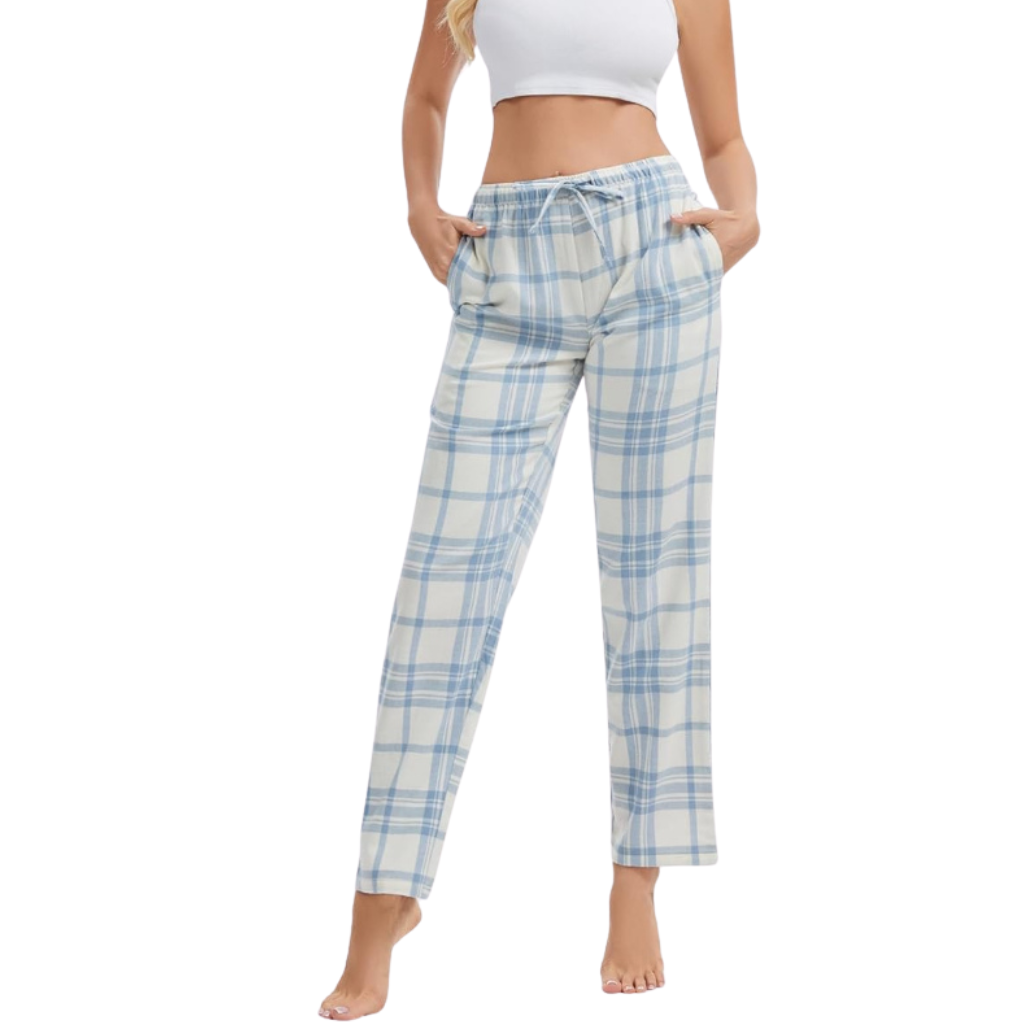 Comfortable Plaid Cotton Lounge Pajama Pants for Women