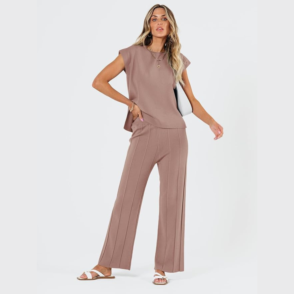 Matching 2 Piece Knit Sets For Women