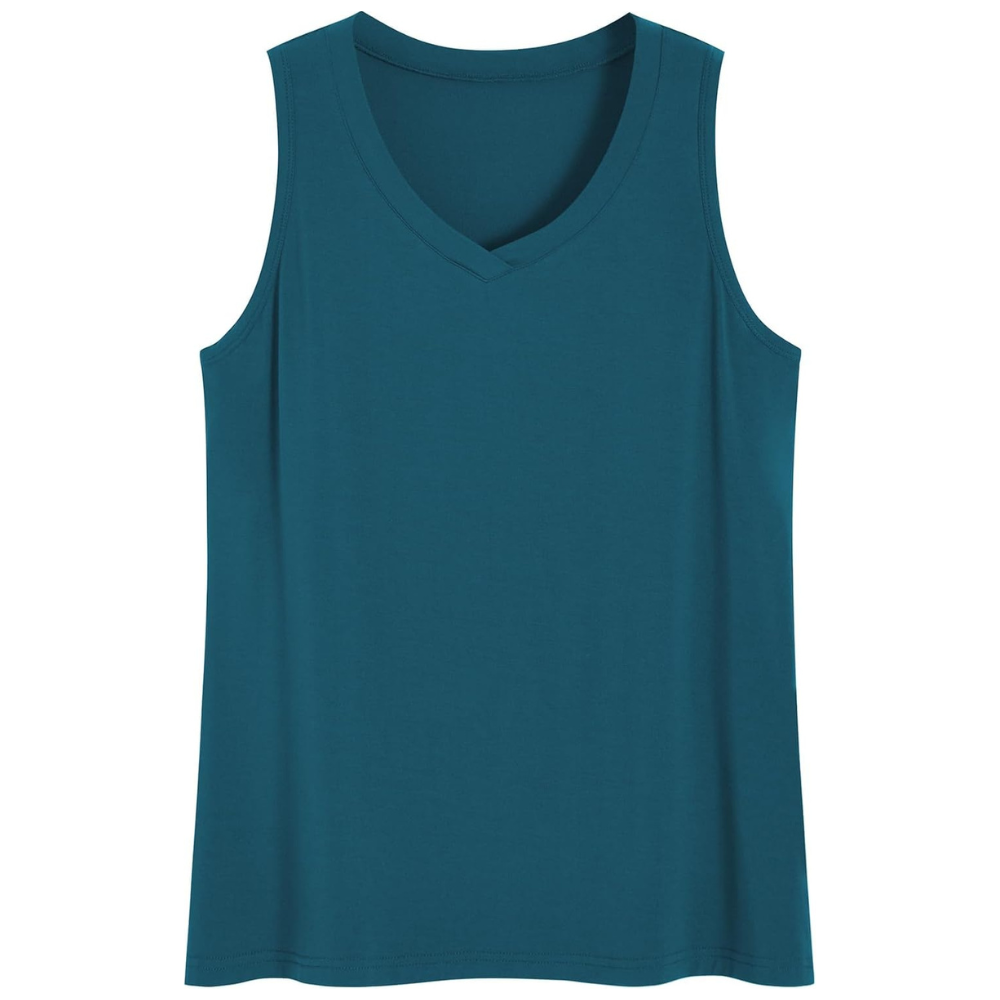 Bamboo Viscose V Patterned Pajama Tank Top