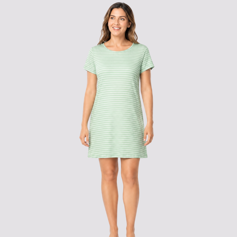 Women Short Sleeve Comfy Shirt Dress