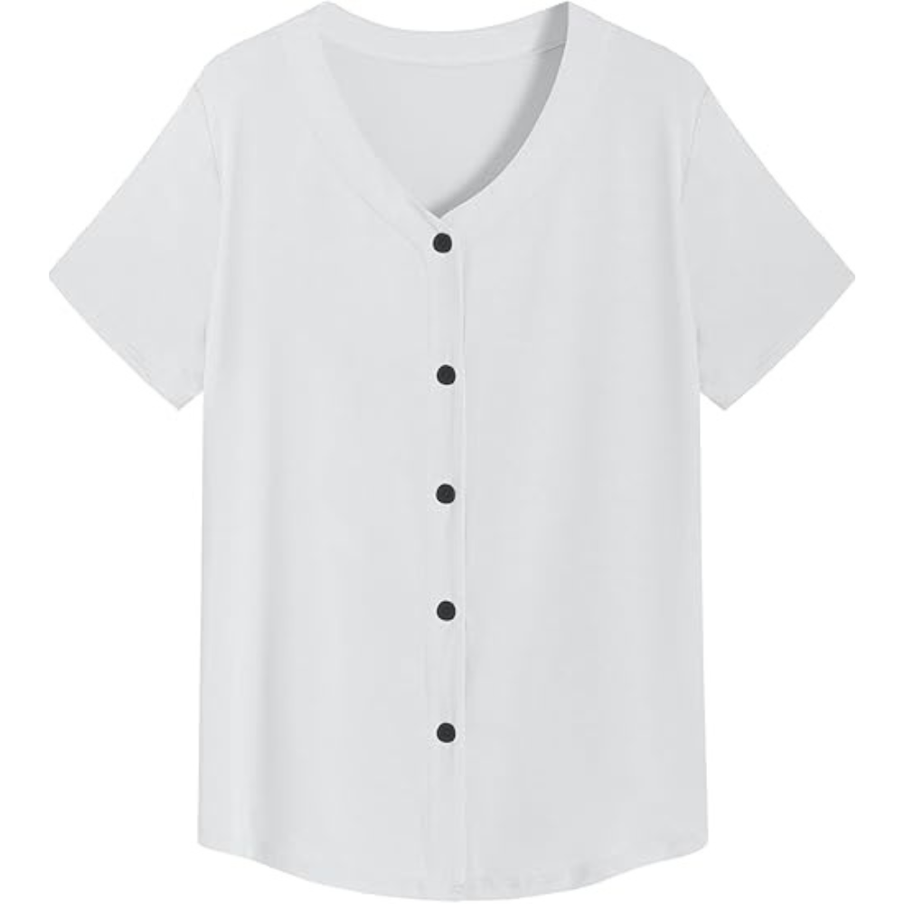 Women Bamboo Viscose Button Up Pajama Shirt