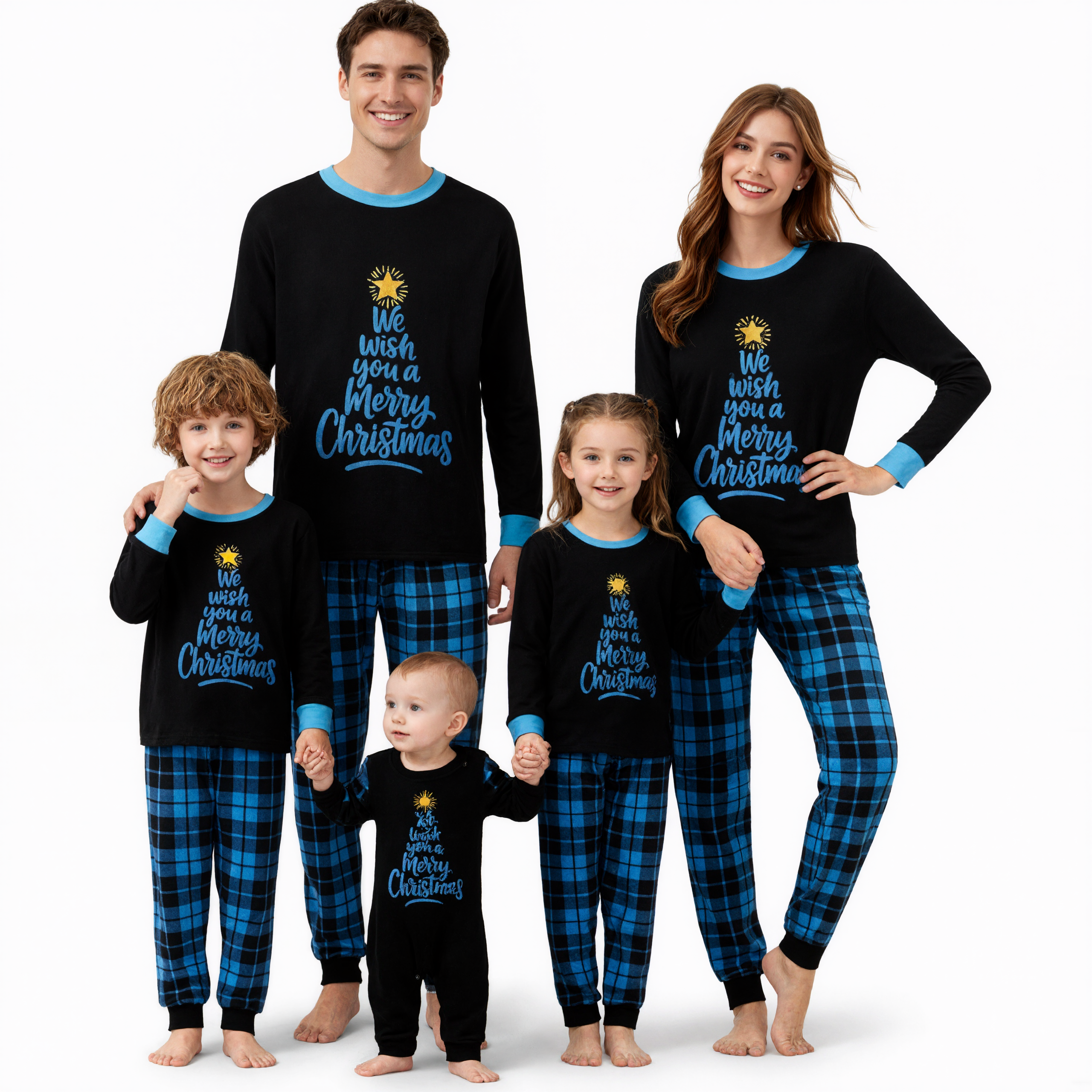 Holiday Matching Cotton Blend Sleepwear Set