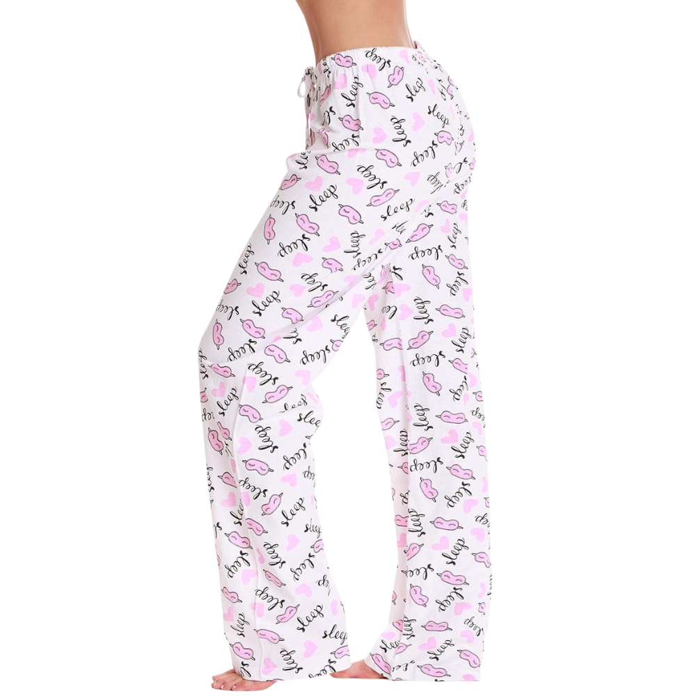 Printed Pajama Pants With Drawstring Band