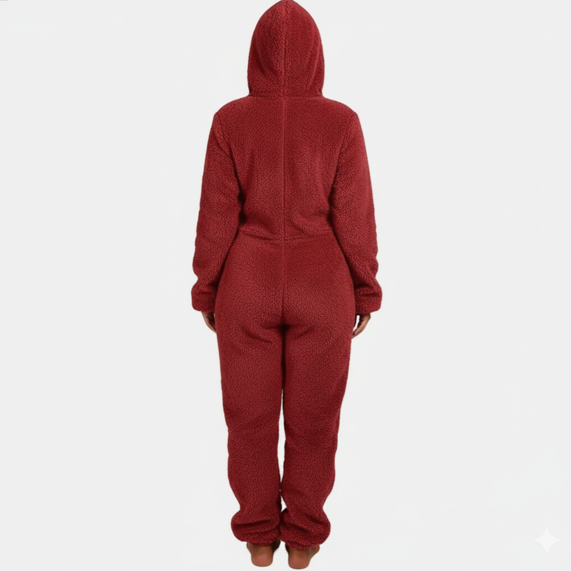 Plush Hooded Pajama Onesie For Women