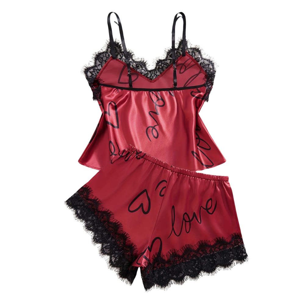Lace Spaghetti Top Set Pajamas For Women