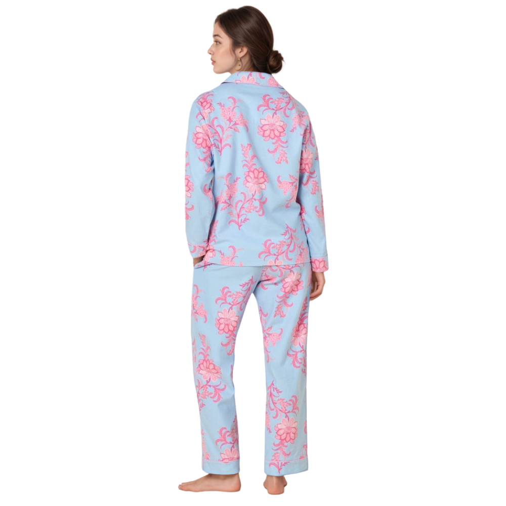 Vintage Christmas Flannel Pajama Set For Women