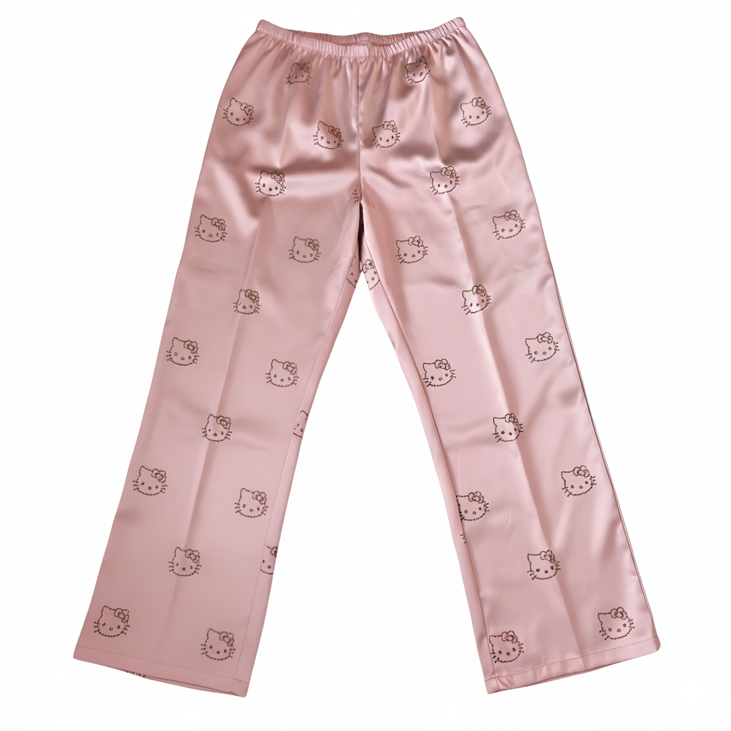 Two Piece Satin Camisole Pajama Shorts Set