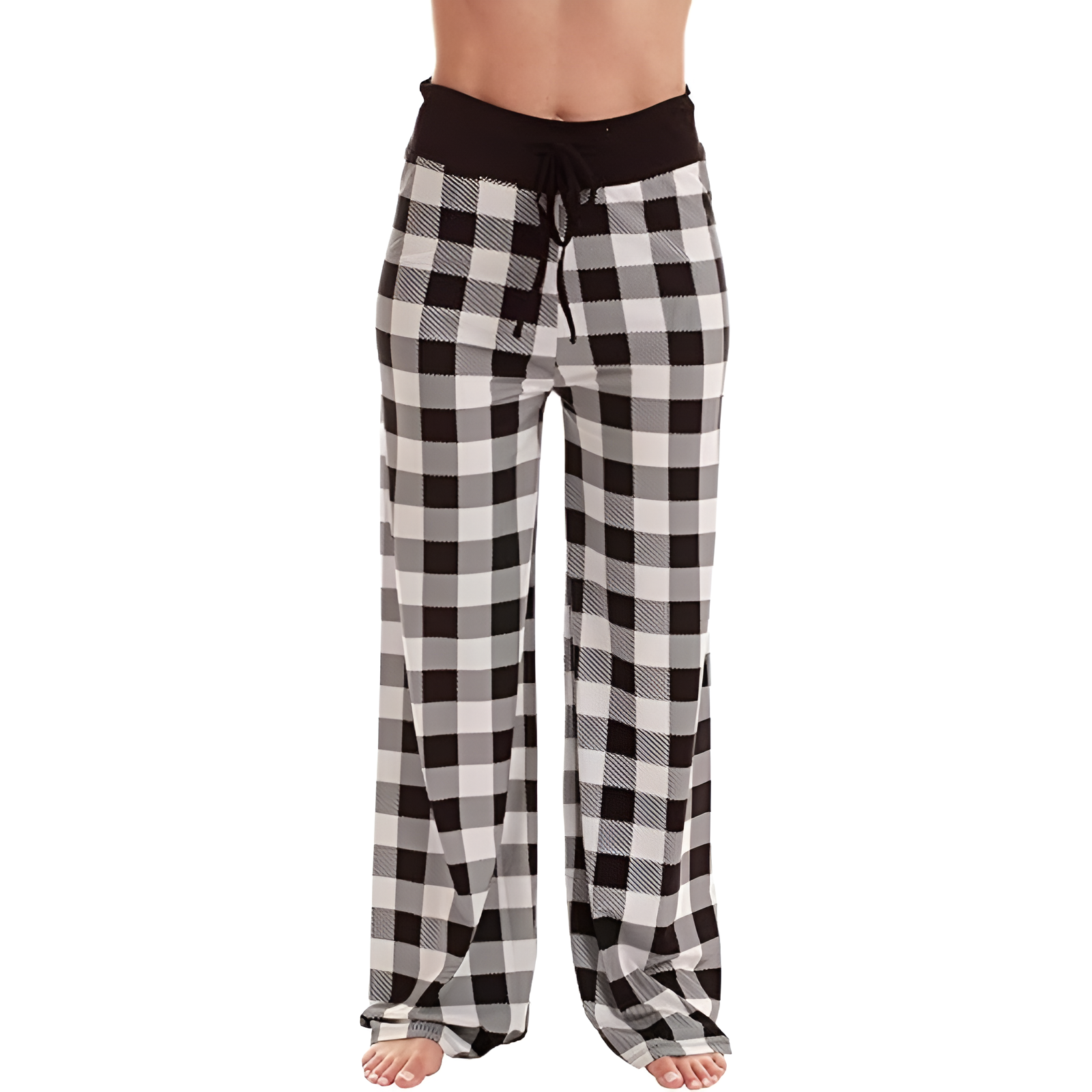 Wide Lounge Pajama Pants With Drawstring