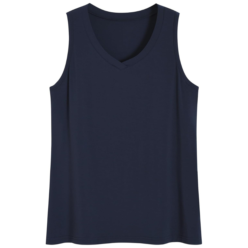 Bamboo Viscose V Patterned Pajama Tank Top