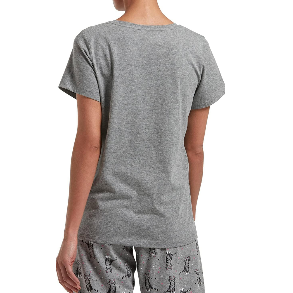 Short Sleeve V Neck T Shirt For Lounging