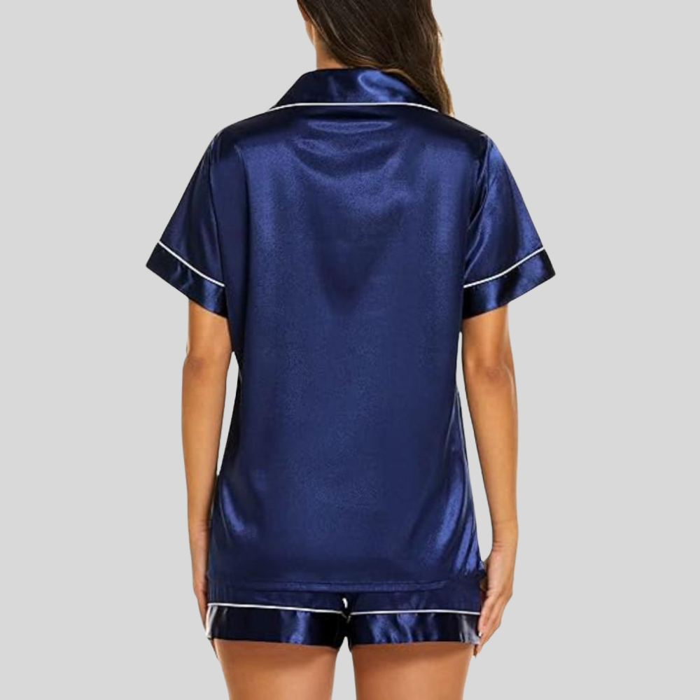 2 Piece Short Sleeve Button Down Loungewear