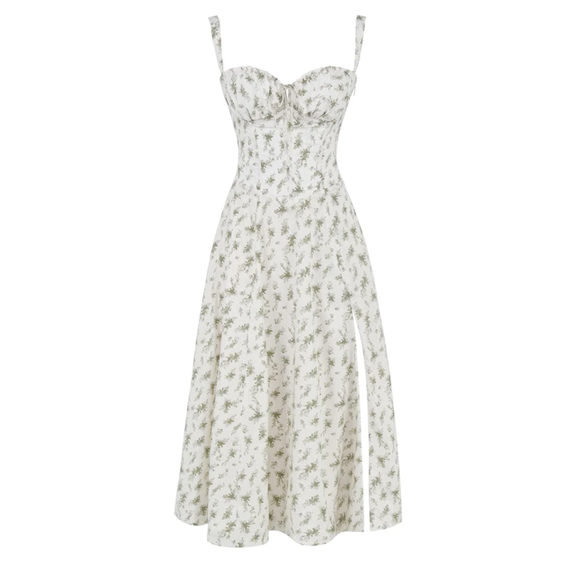 Floral Bustier Midriff Waist Shaper Dress-Original Pajamas