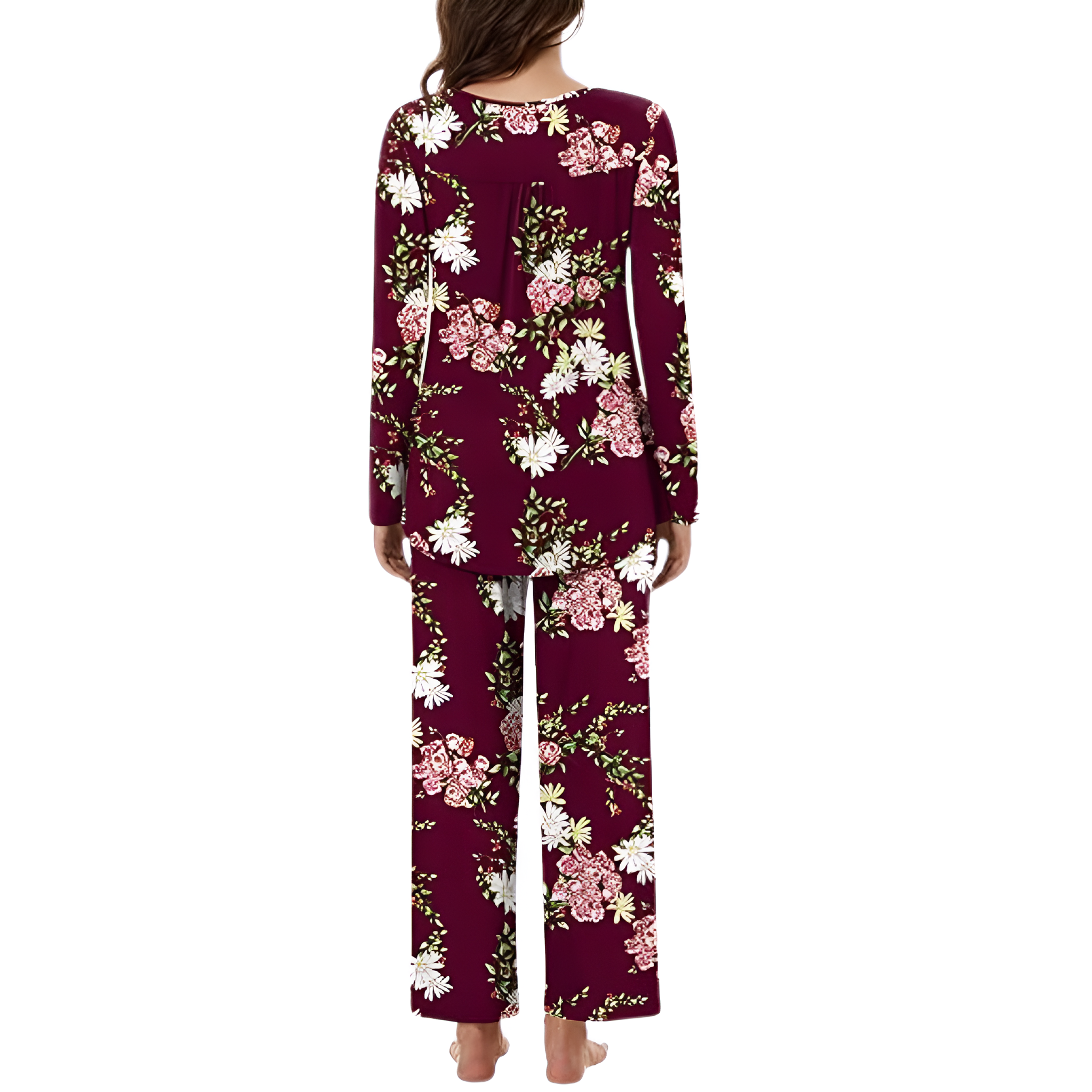 2 Piece Of Long Sleeve Top And Pants Lounge Pajama Set