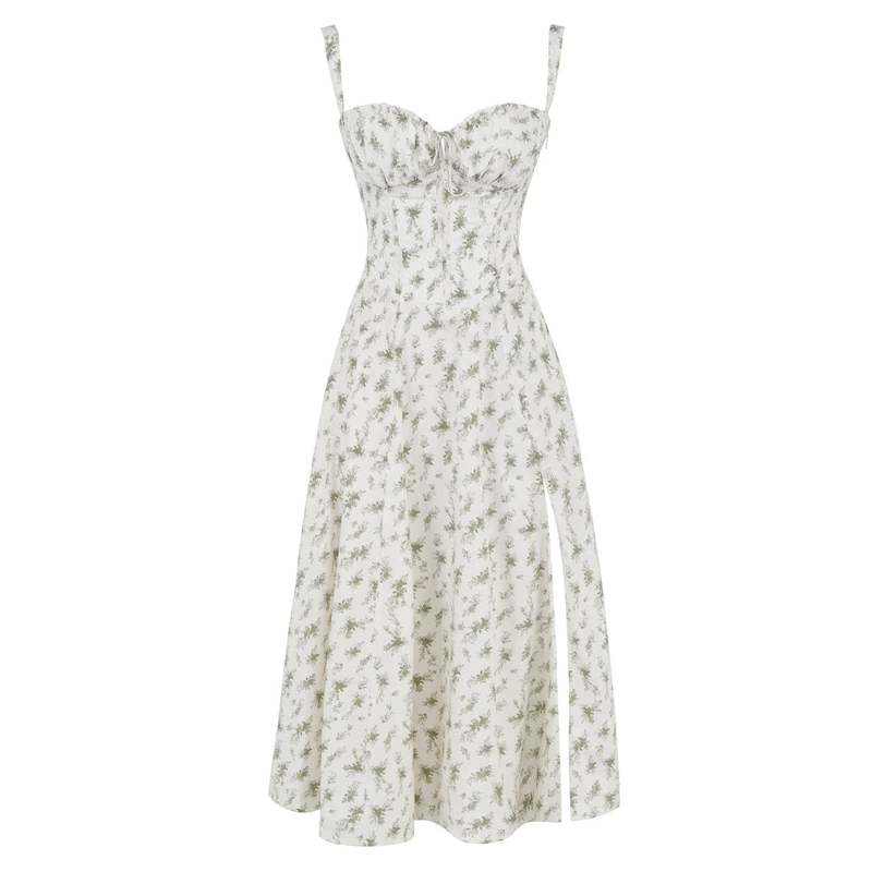 Floral Bustier Midriff Waist Shaper Dress-Original Pajamas