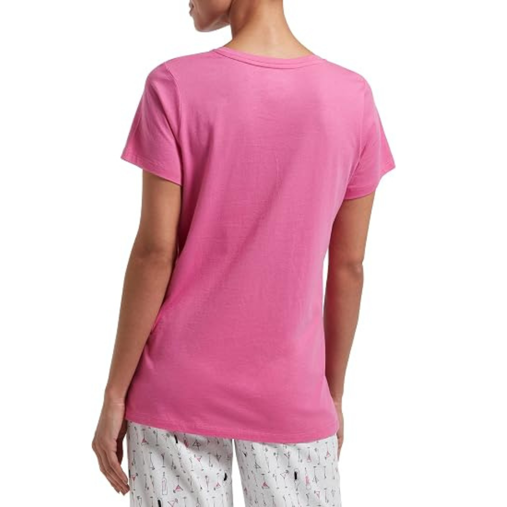 Short Sleeve V Neck T Shirt For Lounging