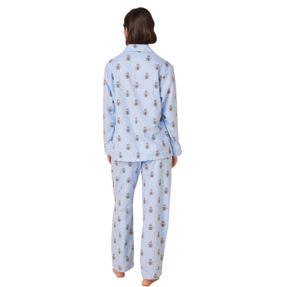 Vintage Christmas Flannel Pajama Set For Women