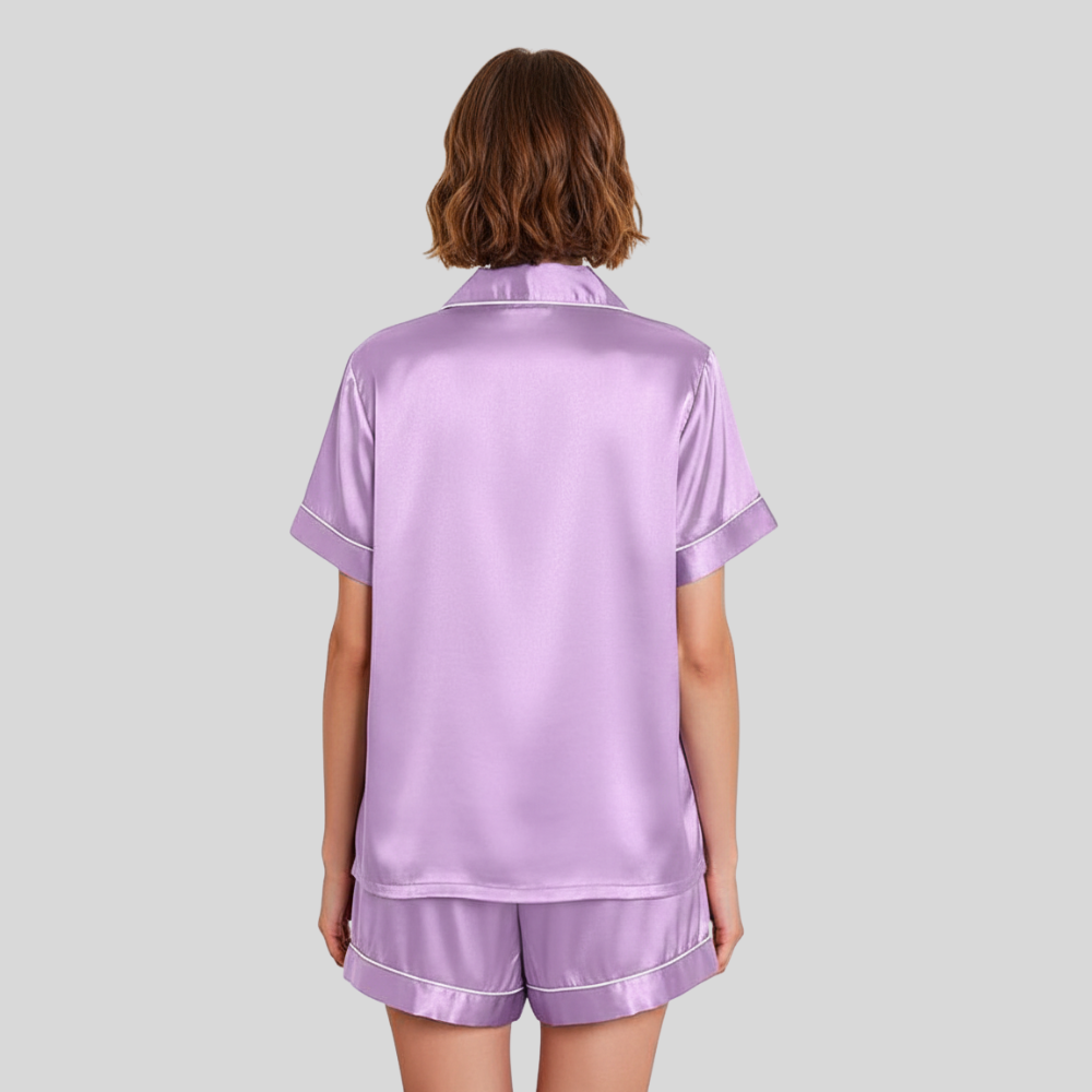 2 Piece Short Sleeve Button Down Loungewear