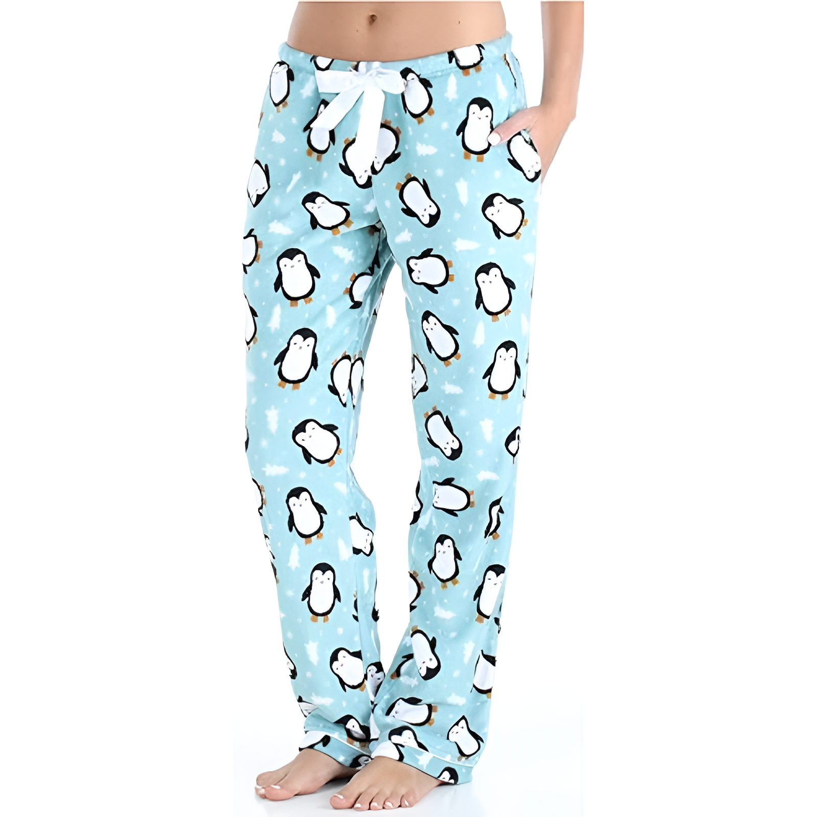 Plush Pajama Pants With Pockets For Women