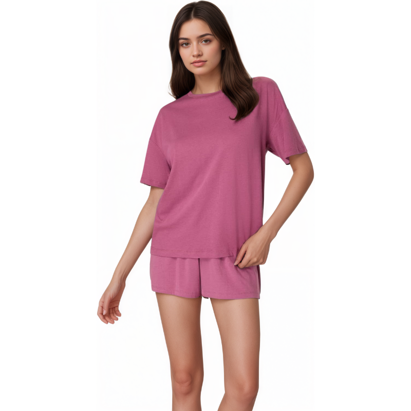 Boxy Tee And Sleep Shorts Set