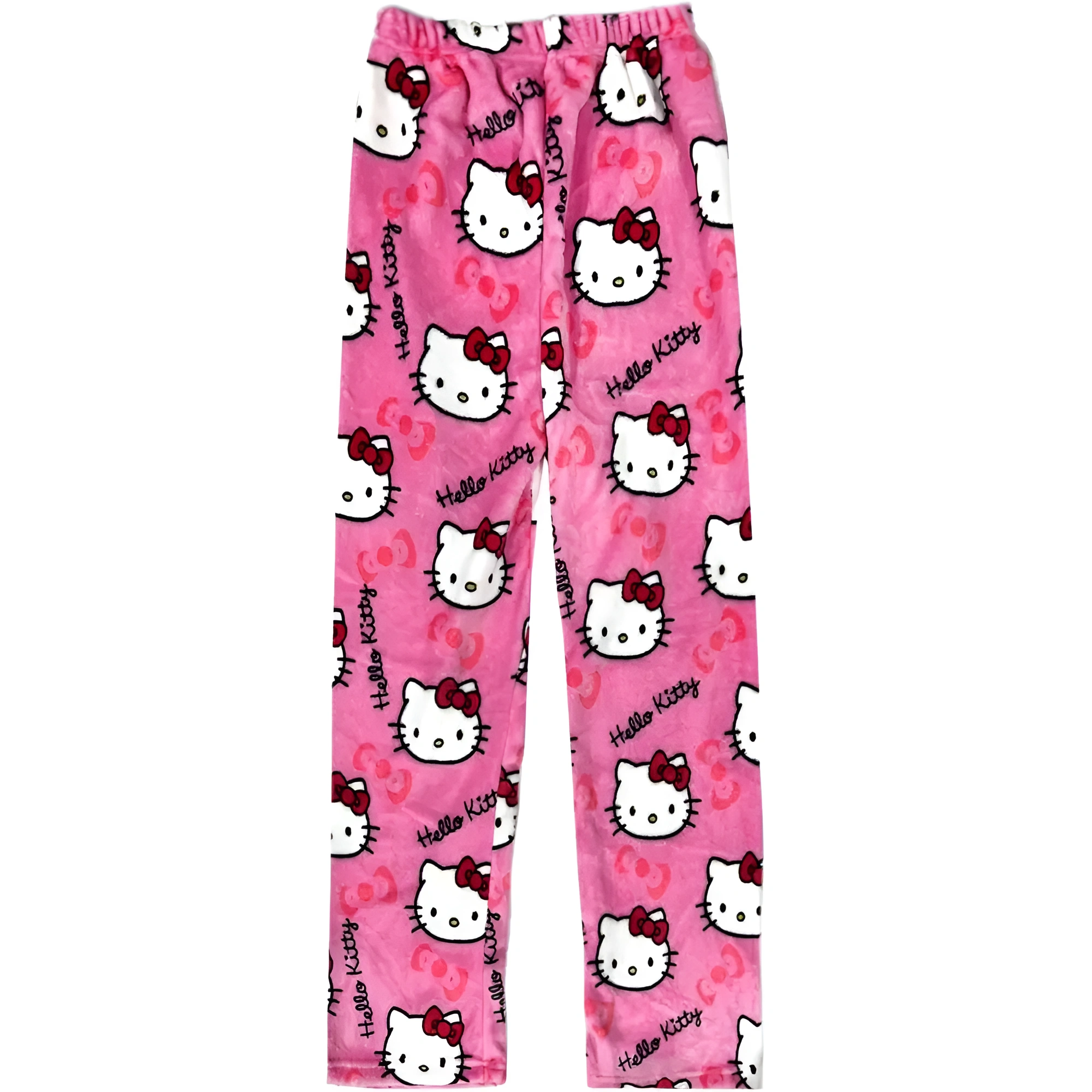 Cartoon Cat Print Pajama Pants