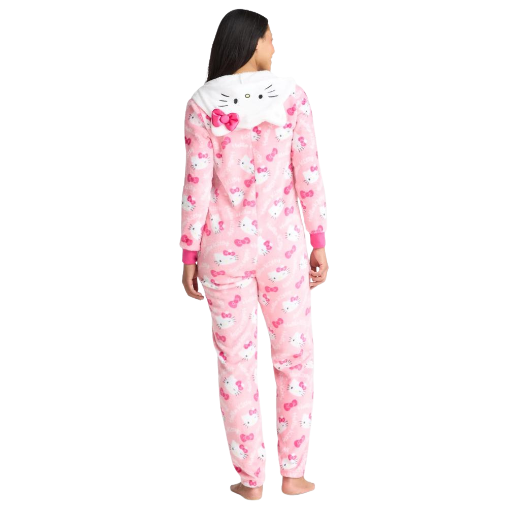 Graphic Union Suit With Character Print And Hood For Women