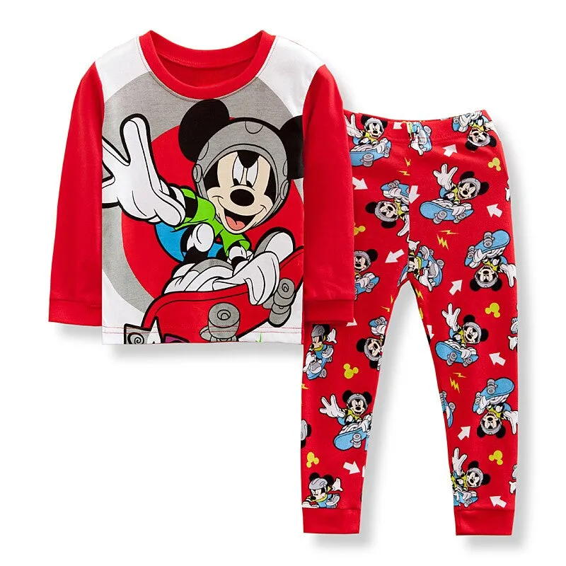 Mickey Minnie Mouse Cosplay Pajama Set For Kids