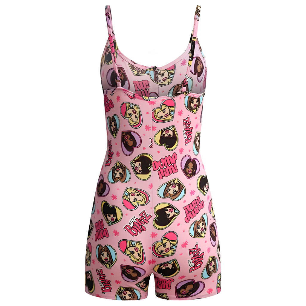 Casual One Piece Sleeveless Romper Sleepwear Lounge Outfit For Women