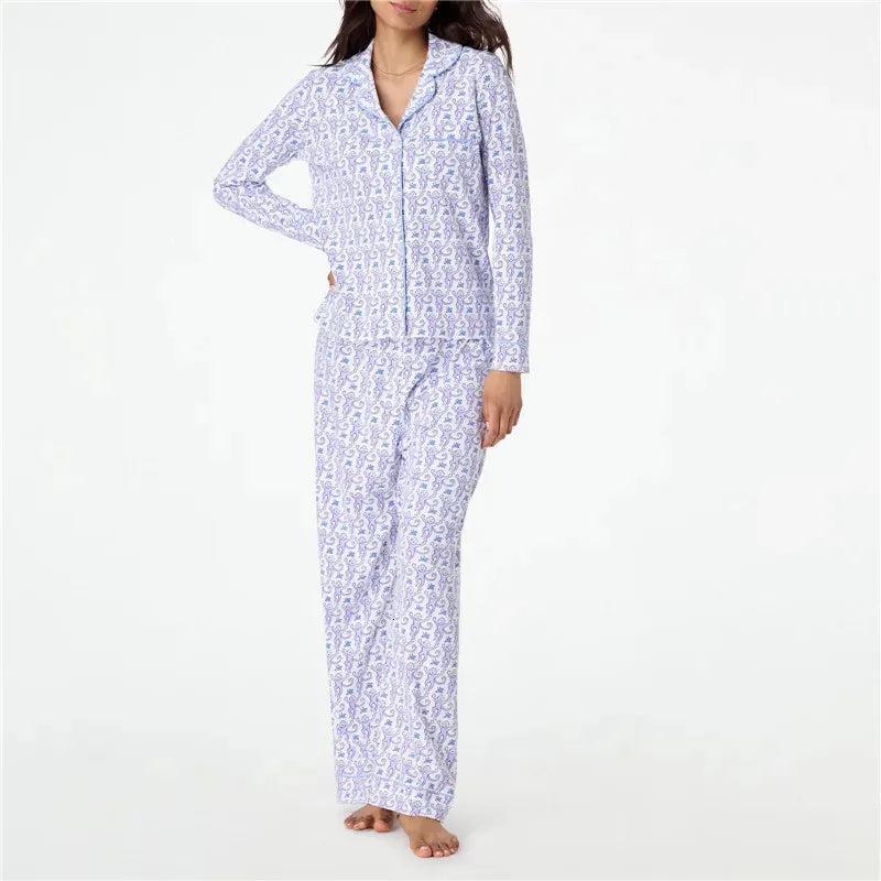 Floral Button Front Pajama Set-Original Pajamas
