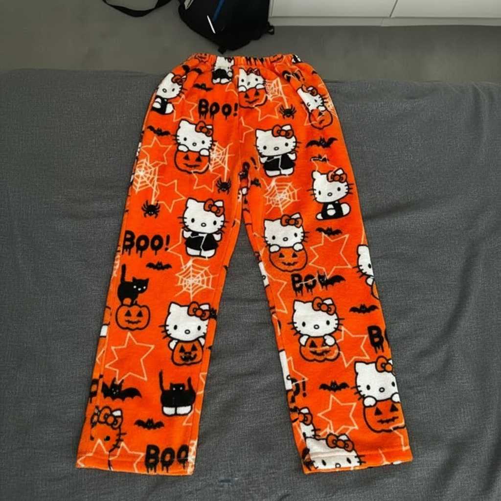 Hello Kitty Cartoon Themed Printed Pajama Pants