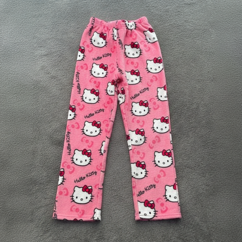 Hello Kitty Cartoon Themed Printed Pajama Pants