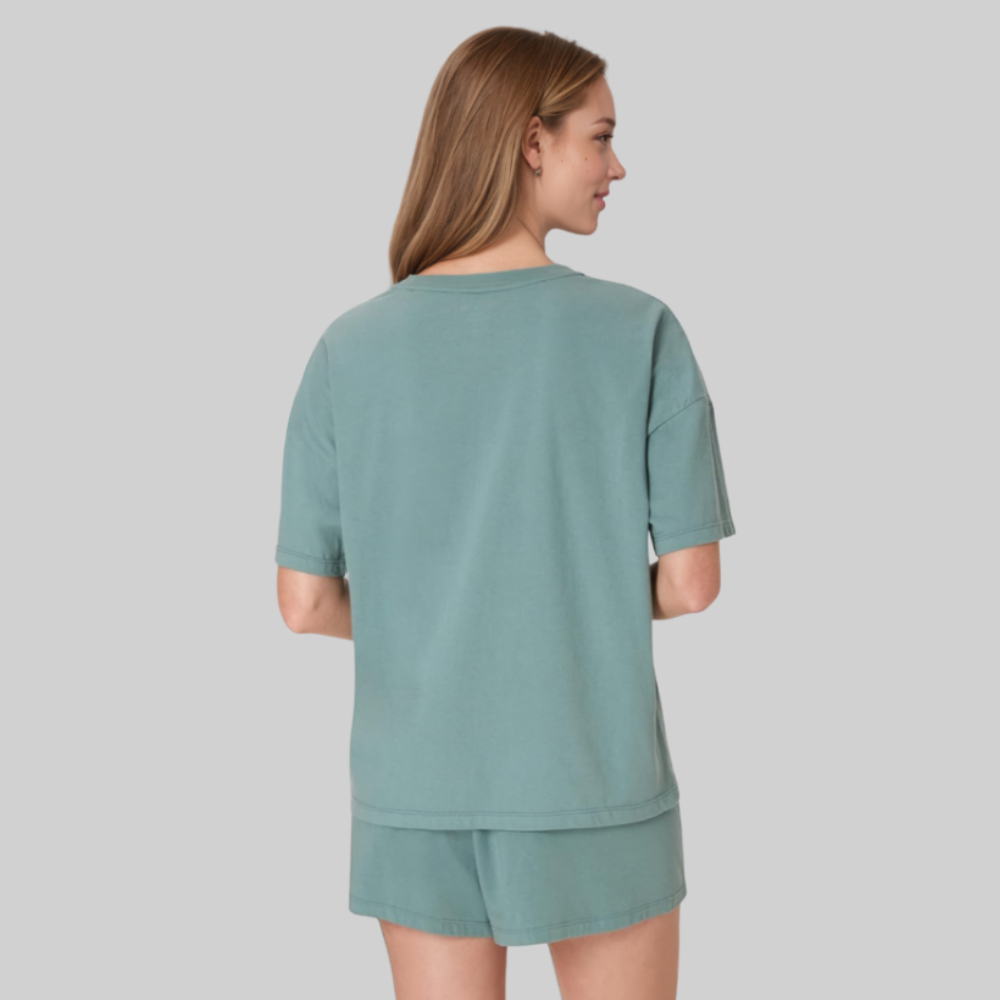 2 Piece Lounge Set With Supersoft Boxy T Shirt And Shorts