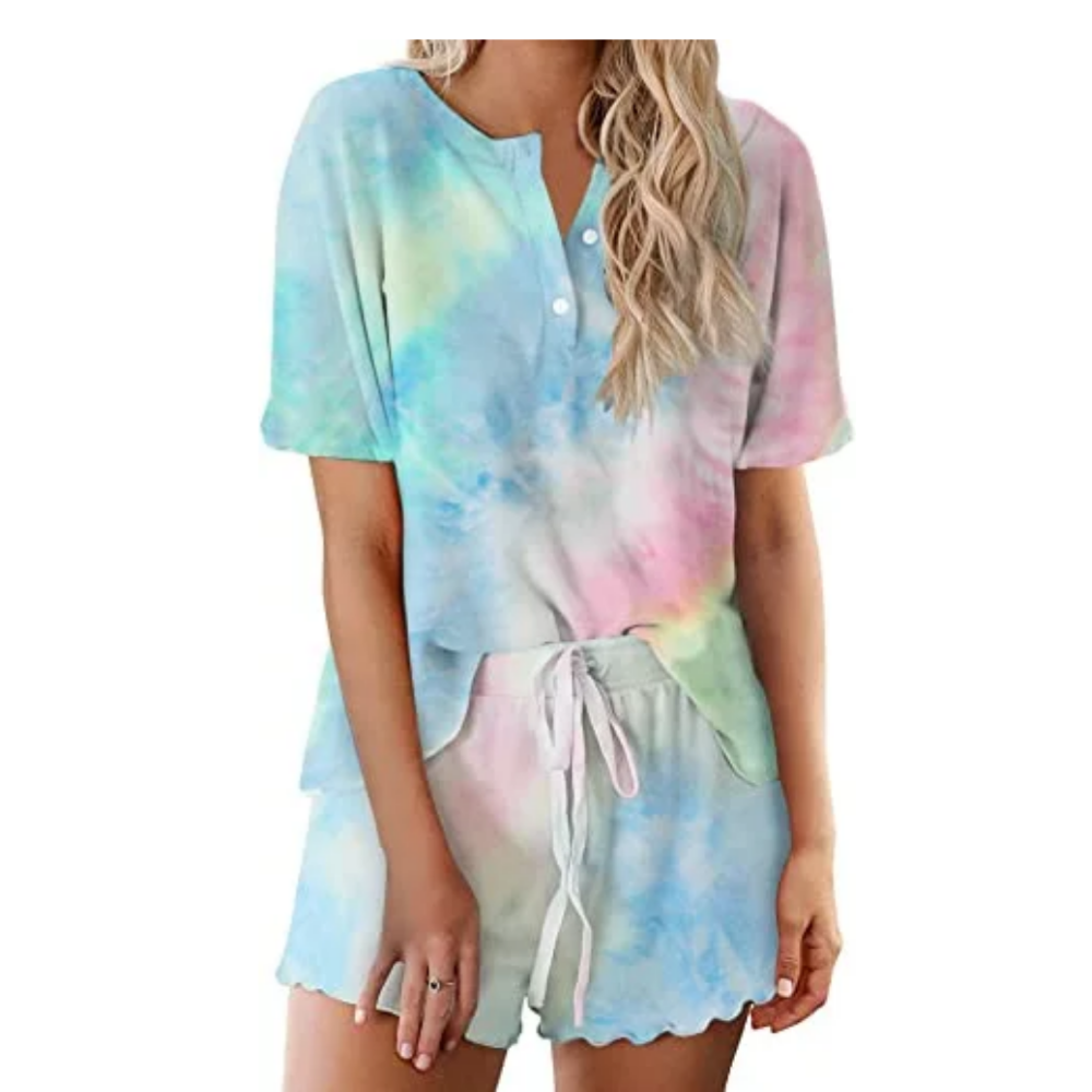 Tie Dye Sleepwear Pajamas Set For Women-Original Pajamas