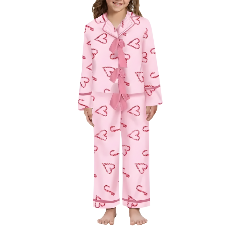 Christmas Bow Tie Pajama Set