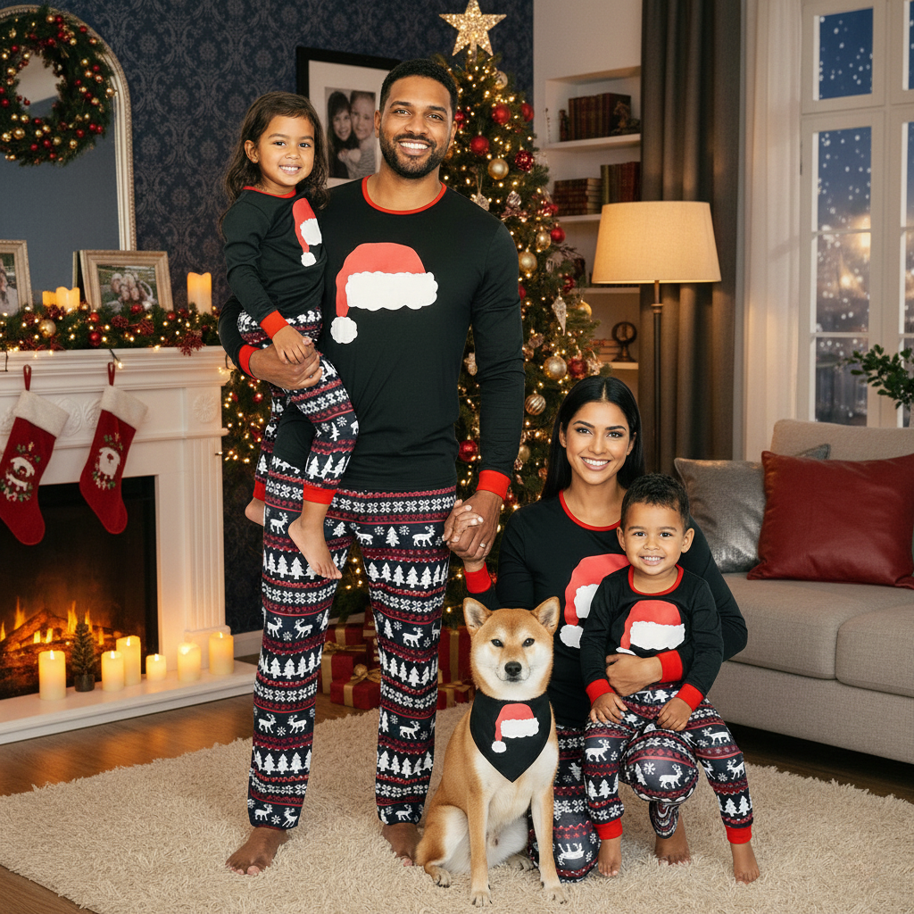 Christmas Matching Family Printed Pajama Set