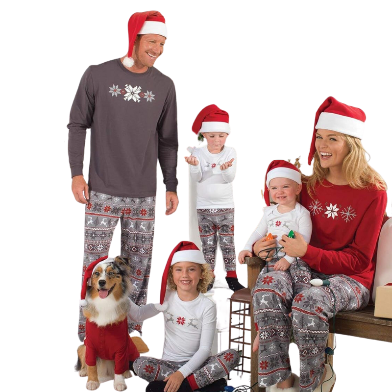 The Nordic Theme Print Family Pajama Set-Original Pajamas