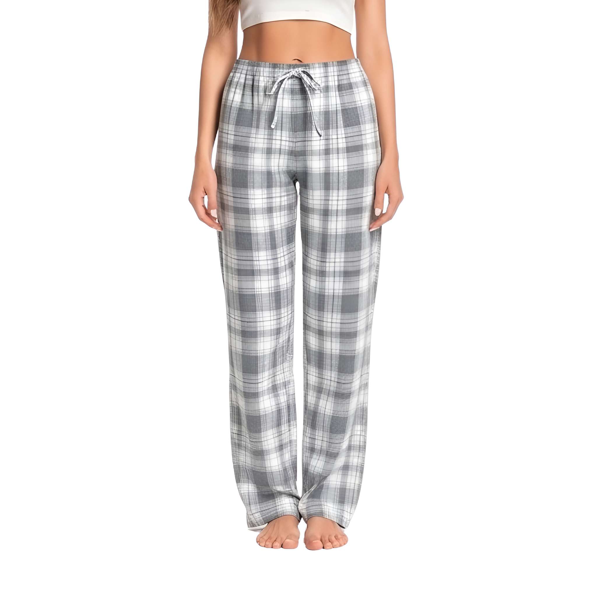 Comfortable Plaid Lounge Pajama Pants For Women