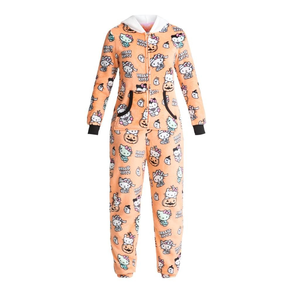 Graphic Union Suit With Character Print And Hood For Women
