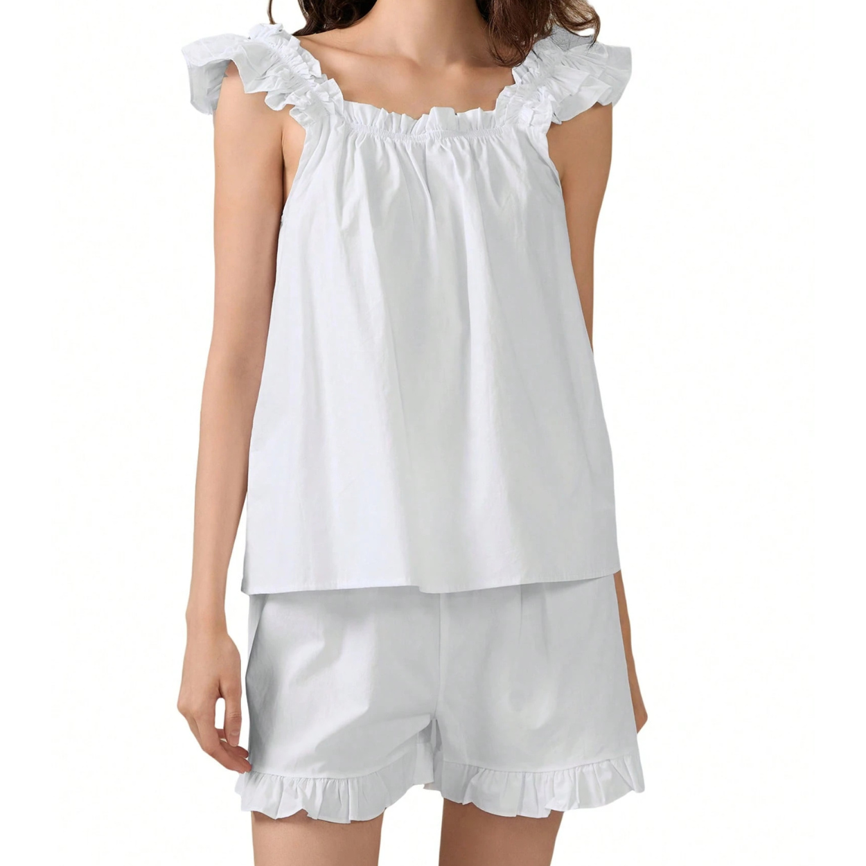 Casual Pajama Set With Tank Top And Shorts For Women