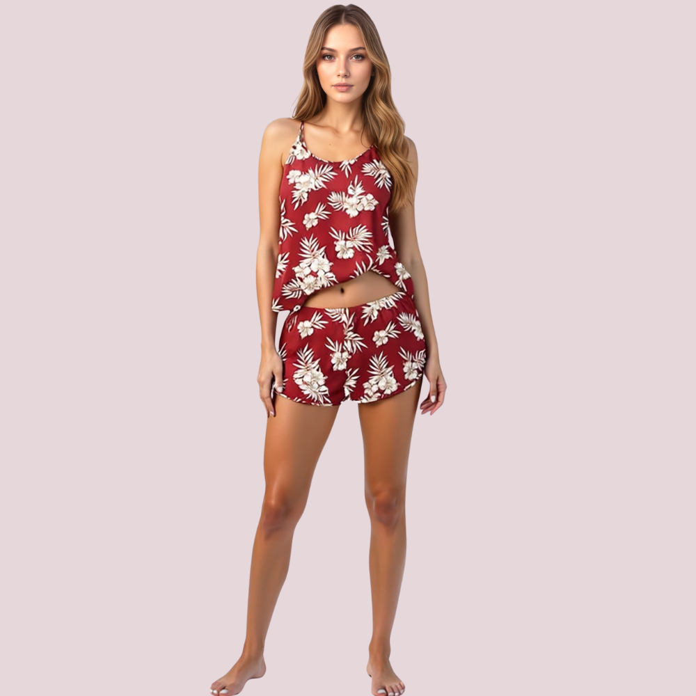 Satin Cami Pajama Set with Shorts