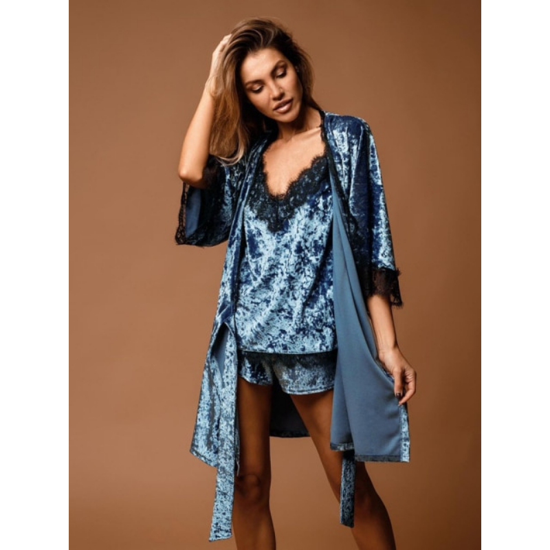 3 Piece Pajamas Velvet Suits With Shorts-Original Pajamas3 Piece Pajamas Velvet Suits With Shorts - Image 10