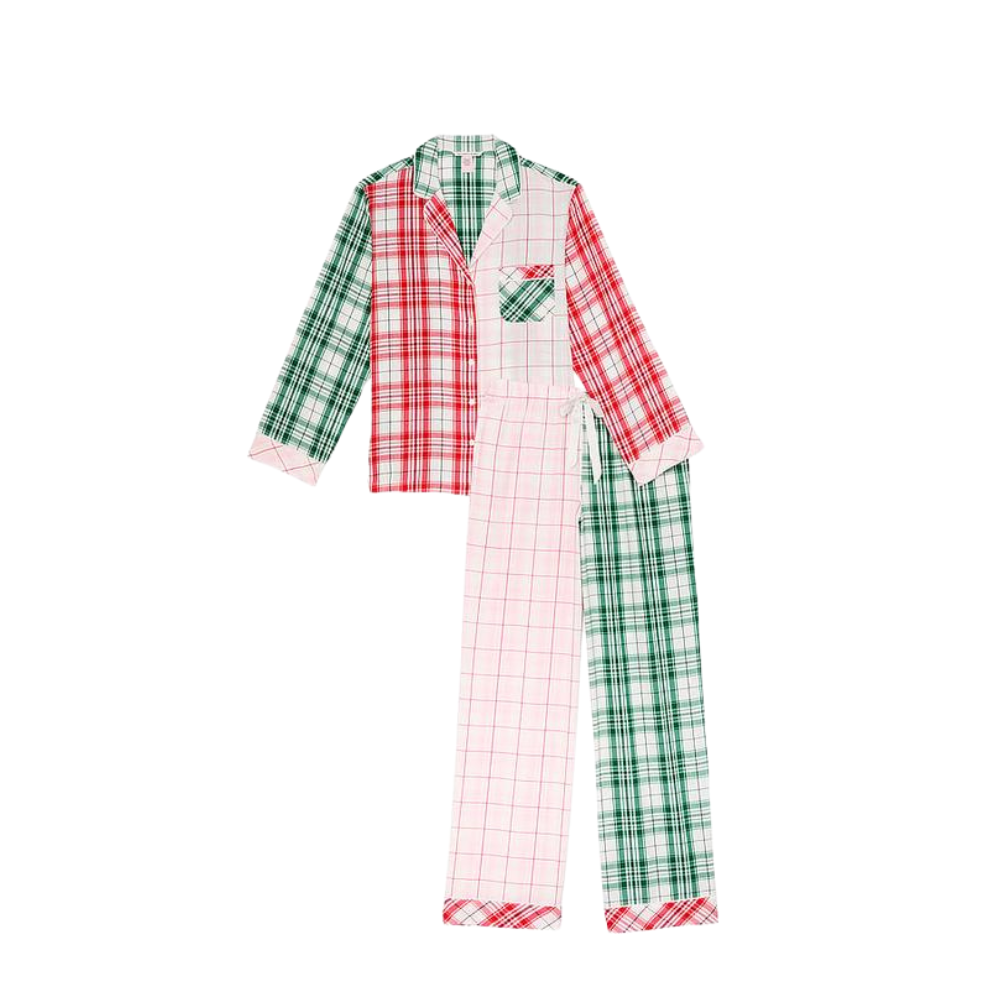 Plaid Long Sleepwear Set-Original Pajamas