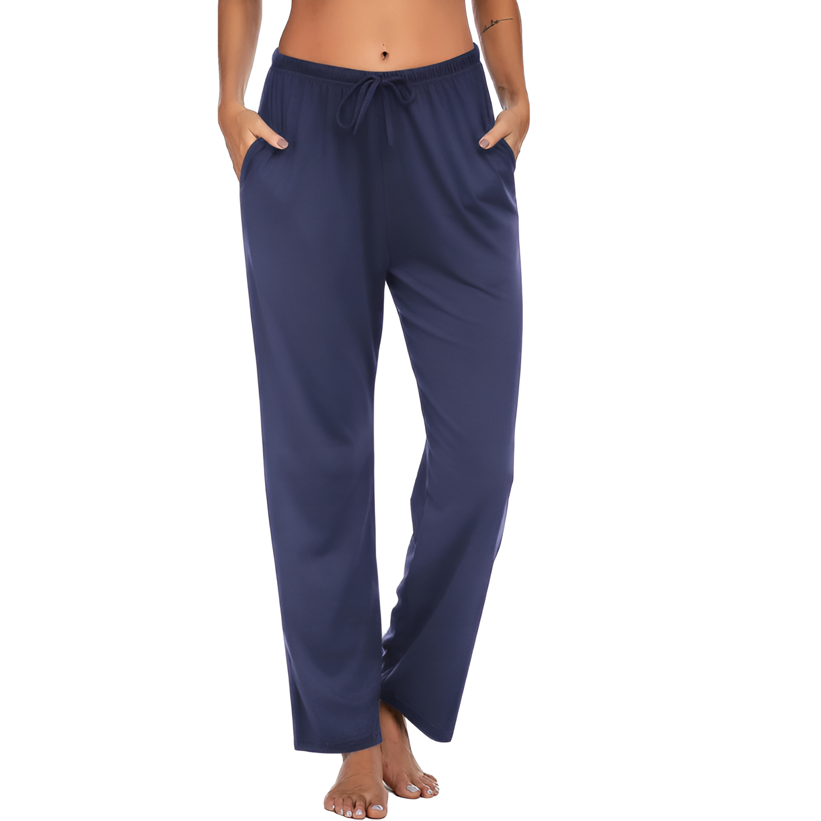Lightweight Plaid Sleep Lounge Pants With Pockets For Women