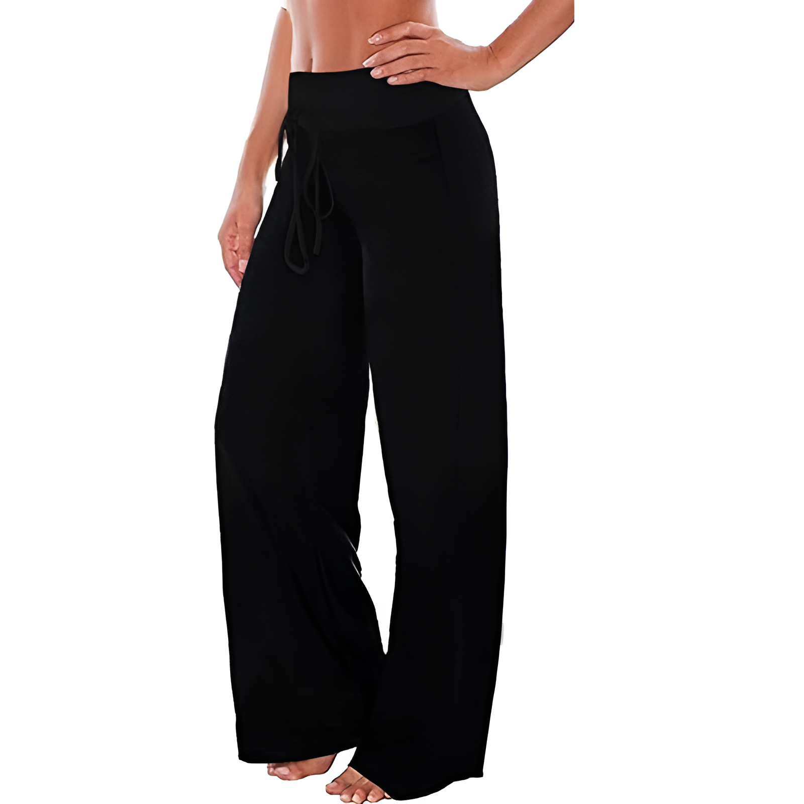 Pajama Pants With Drawstring And Palazzo Fit For Women